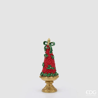 Decoro Pino con Fiocco EDG h.34 cm.