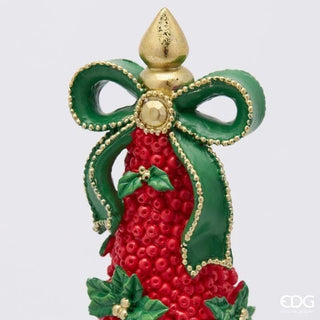 Decoro Pino con Fiocco EDG h.34 cm.