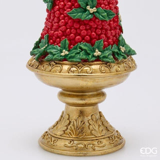 Decoro Pino con Fiocco EDG h.34 cm.