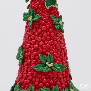Decoro Pino con Fiocco EDG h.34 cm.