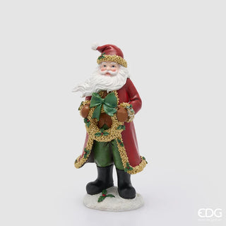Decoro Babbo con Ghirlanda EDG h.37 cm.