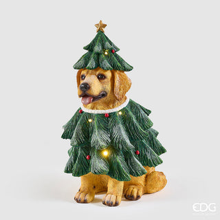 Decoro Cane Pino Led EDG h. 57 cm.