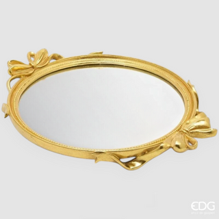Vassoio Decorativo Oro Fiocchi Ovale EDG