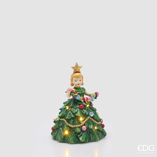 Decoro Lady Pino Led EDG h. 20 cm.