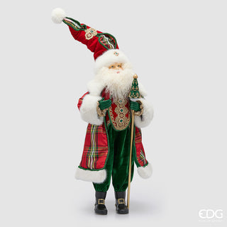 Decoro Babbo Natale con Bastone EDG h.98 cm.