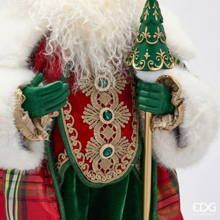 Decoro Babbo Natale con Bastone EDG h.98 cm.