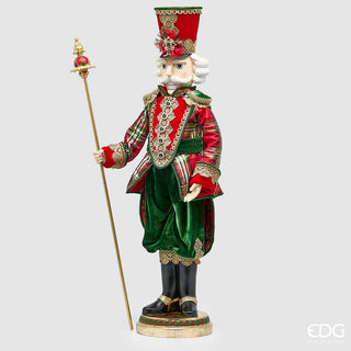 Decoro Soldatino Natalizio Rosso e Verde EDG h.96 cm.