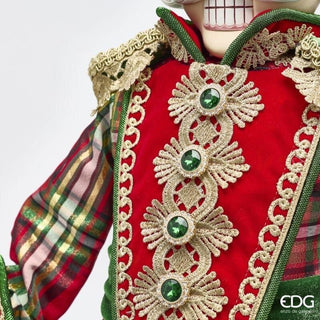 Decoro Soldatino Natalizio Rosso e Verde EDG h.96 cm.