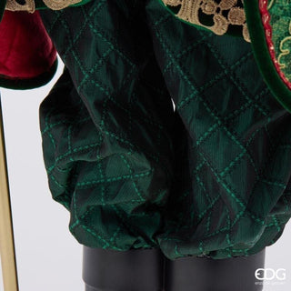 Decoro Soldatino Natalizio Verde e Rosso EDG h.96 cm.