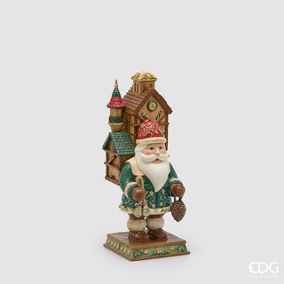 Decoro Babbo Natale Casetta EDG h.30 cm.