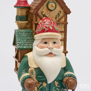 Decoro Babbo Natale Casetta EDG h.30 cm.