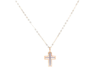 Collana Con Croce Stilizzata In Oro 18 kt