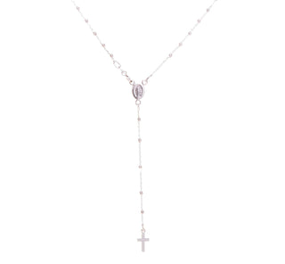 Rosario Con Sfere In Oro Bianco 18kt
