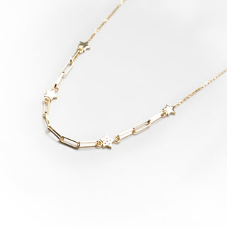 Collana Girocollo in Argento Con Stelline