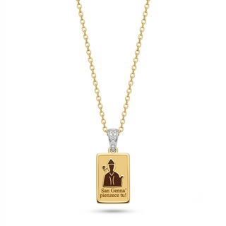 Collana Medaglia San Gennaro in Argento 925%