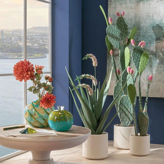 Cactus Fico d'India con Vaso L'Oca Nera h. 138 cm.