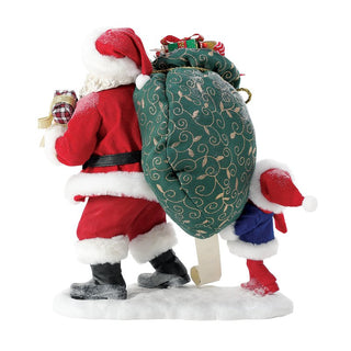 Babbo Natale Sharing the Load Enesco h.25.5 cm.
