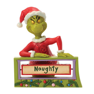 Grinch con Insegna Girevole Enesco h.14.5 cm.