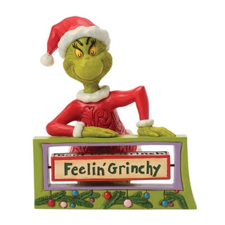 Grinch con Insegna Girevole Enesco h.14.5 cm.