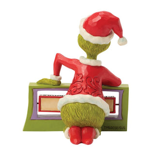 Grinch con Insegna Girevole Enesco h.14.5 cm.