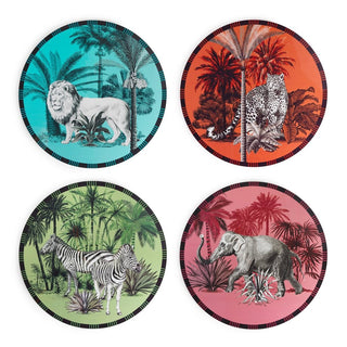 Set 4 Tovagliette "Animalier" Henriette  Ø39 cm.
