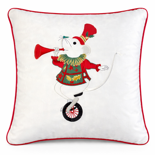 Cuscino Quadrato "Cirque de Noël" Clodette 47x47 cm.