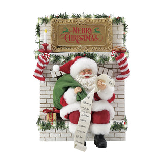 Babbo Natale Giù nel Camino Enesco h.27.5 cm.