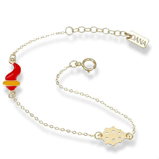 Bracciale Corno/Coccinella Dana L’Or 9 Carati