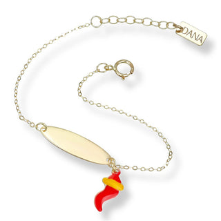 Bracciale Corno Portafortuna Dana L’Or 9 Carati