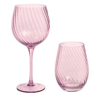 Set 6 Calici+6 Bicchieri Bassi "Braies" Fade Maison