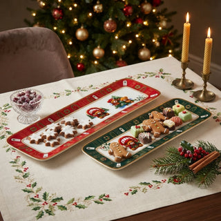 Vassoio Xmas Teddy Fade Maison 30,5x13 cm.