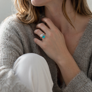 Anello Doppio Cuore Tiffany Regolabile In Argento925%