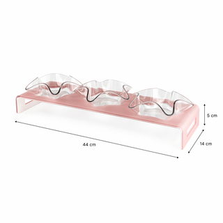 Antipastiera 3 Ciotoline Happy Times Vesta 44x14xh.5 cm.