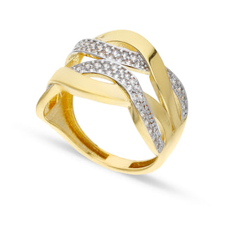 Anello Pavè in Oro 18 kt.