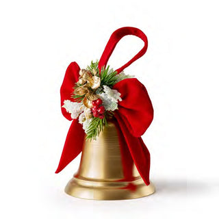 Campanella con Fiocco "Emozioni di Natale" Fiori di Lena h.22 cm.