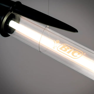 Lampada Bic Nera Seletti h. 178 cm.