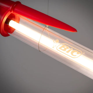 Lampada Bic Rossa Seletti h. 178 cm.