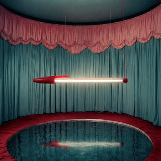 Lampada Bic Rossa Seletti h. 178 cm.