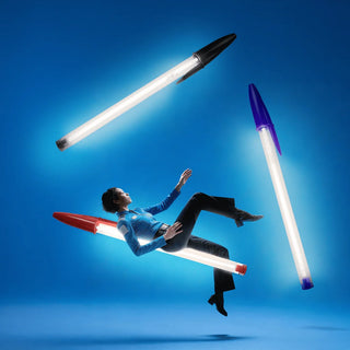 Lampada Bic Nera Seletti h. 178 cm.