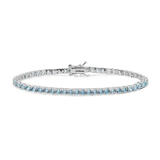 Bracciale Tennis Azzurro in Argento 925%