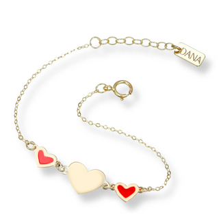 Bracciale Cuori Dana L’Or 9 Carati
