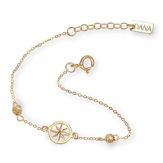 Bracciale con Rosa dei Venti Baby Petit Dana L’Or 9 Carati