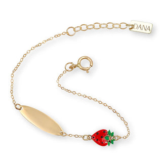 Bracciale con Fragola Baby Petit Dana L’Or 9 Carati