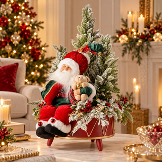 Tamburo Babbo Natale "Emozioni di Natale" Fiori di Lena 70 cm.
