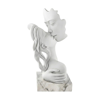 Scultura Bacio Stilizzato Base Marmo Bongelli Preziosi h.38 cm.