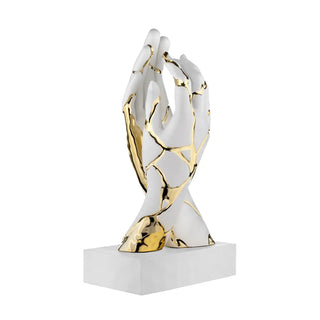 Bongelli-scultura-mani-crepate-kintsugi-h.38-bianco-oro-base-bianca-cod.-ME2588-2BI-OR-1-1