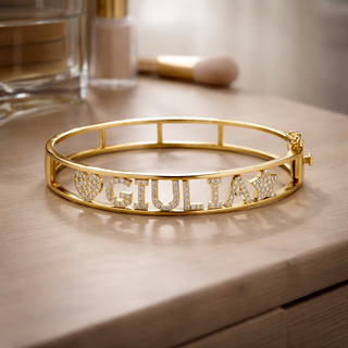 Bracciale Manetta Con Nome Personalizzabile in Argento 925%