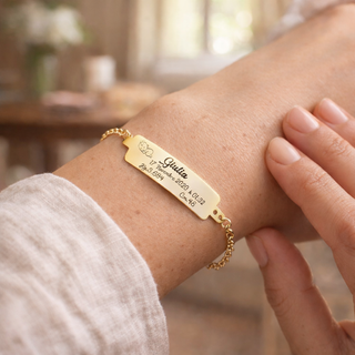 Bracciale Nascita Personalizzabile In Argento 925% Prestigio Gioielli