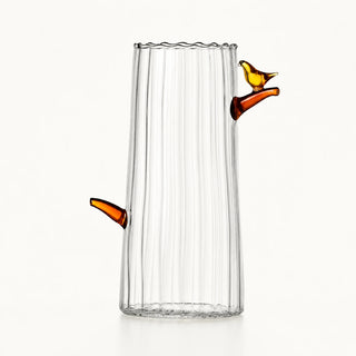 Vaso Grande Amber "Birds" Ichendorf Milano h. 21 cm.