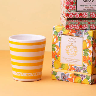 Bomboniera Candela di Soia Buongiorno Positano Lemon Basil & Mandarin Casa Amalfi h. 18 cm.